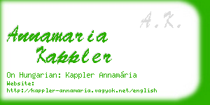 annamaria kappler business card